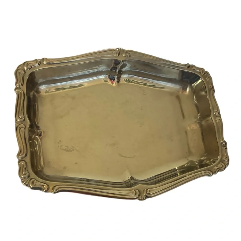 NIB Tramontina Brazil Barroco Stainless‎ Serving Tray
